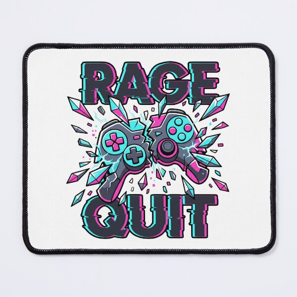 Item preview, Rage Quit Broken Controller Neon Glitch Gamer designed and sold by MarCinu Art.