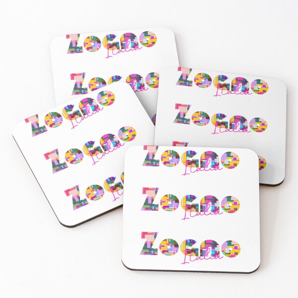 Item preview, Zogno, Bergamo, Italy, Italia, colorful typography design for travellers designed and sold by Wanderful-roads.