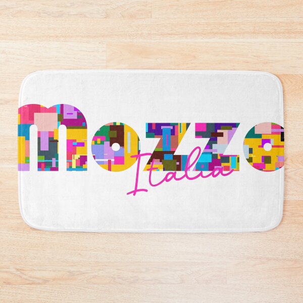 Item preview, Mozzo, Bergamo, Italy, Italia, colorful typography design for travellers designed and sold by Wanderful-roads.