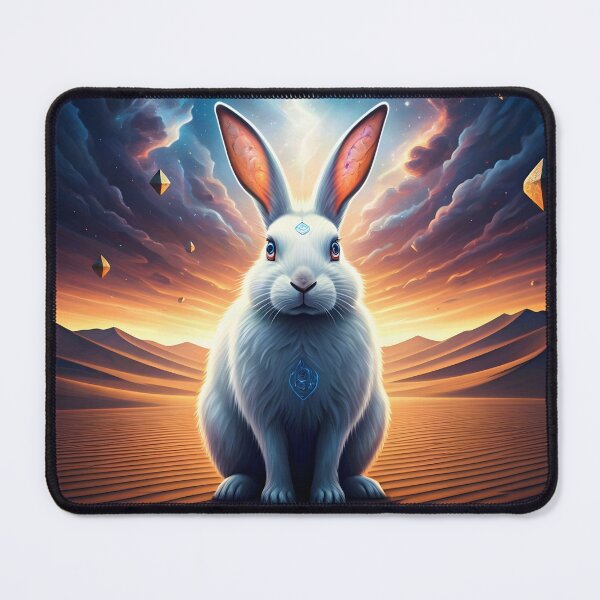 Item preview, Surreal Bunny Art on Sands Shifting at the Edge of the Universe designed and sold by Fanta-sticky.