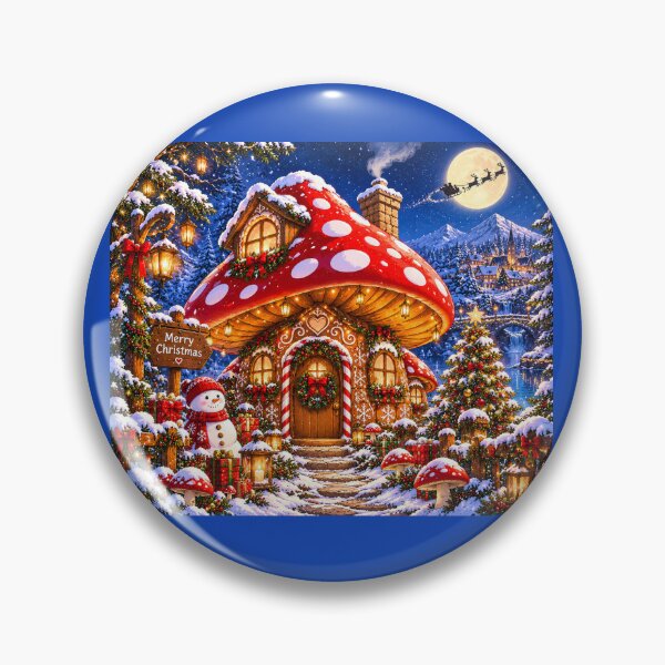 Item preview, Enchanted Christmas Mushroom Cottage Anime designed and sold by Tianjie-Yishu.