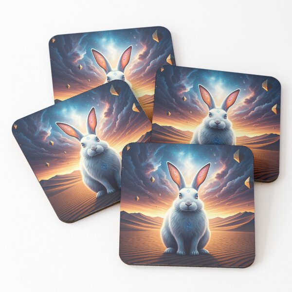 Item preview, Surreal Bunny Art on Sands Shifting at the Edge of the Universe designed and sold by Fanta-sticky.