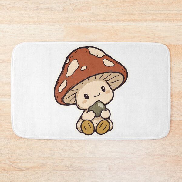 Item preview, Proud Mushroom Sprite with Shiny Pebble Goblincore designed and sold by OuqCreations.