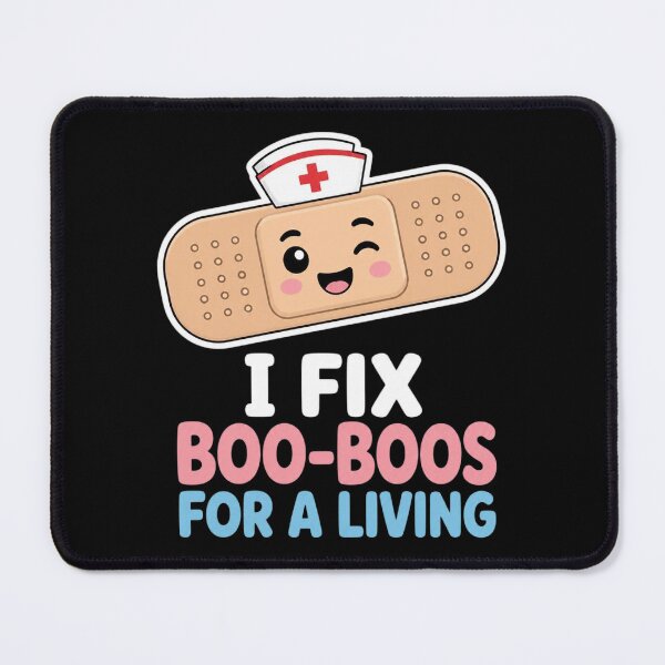 Item preview, I Fix Boo Boos For A Living Cute Cartoon Band Aid Nurse designed and sold by PozivoPlus.