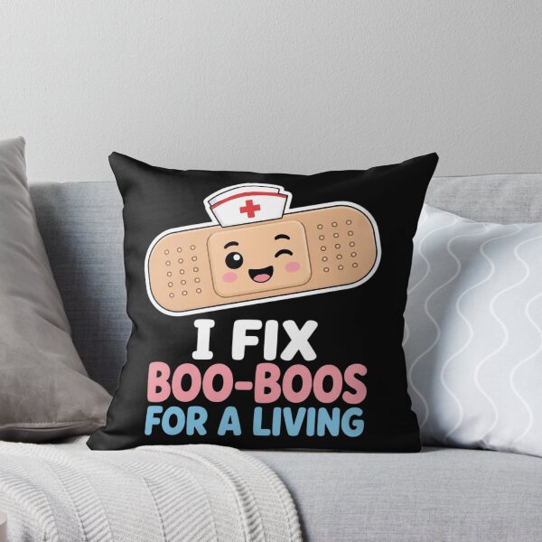 Item preview, I Fix Boo Boos For A Living Cute Cartoon Band Aid Nurse designed and sold by PozivoPlus.