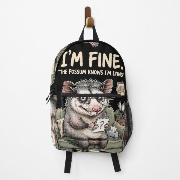 Item preview, I'm Fine The Possum Knows I'm Lying Dark Humor designed and sold by Etch-art.