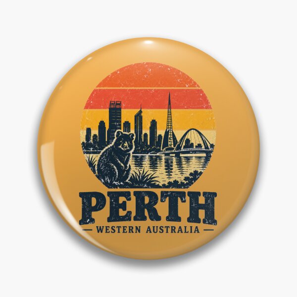 Item preview, Perth Quokka Sunset Retro Western Australia Skyline designed and sold by Yellowriversss.