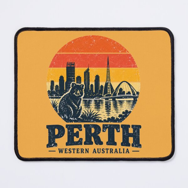 Item preview, Perth Quokka Sunset Retro Western Australia Skyline designed and sold by Yellowriversss.