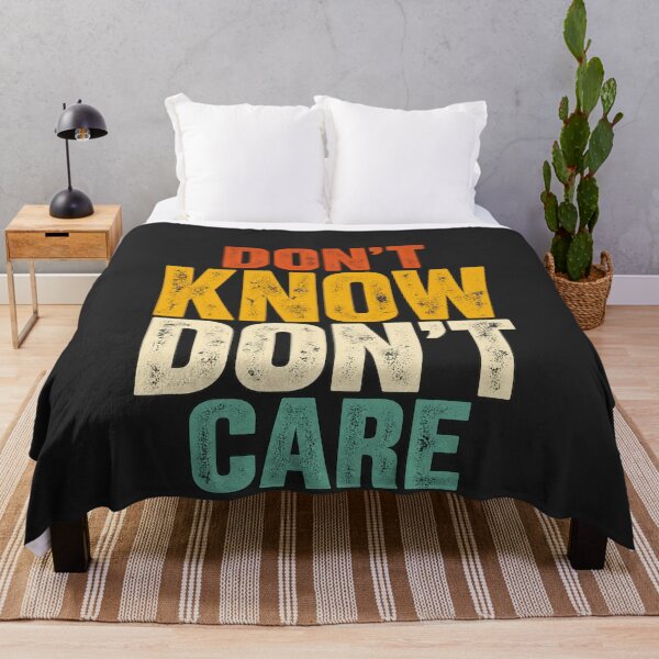 Item preview, Don't Know Don't Care Retro Distressed Sarcastic Quote designed and sold by AmiGraph.