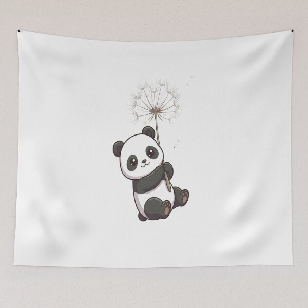 Item preview, Cute Panda Holding Giant Dandelion designed and sold by Ella_Sketch.