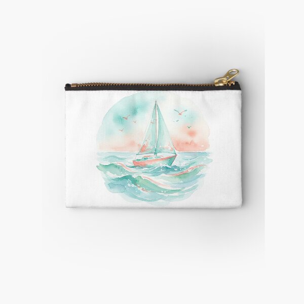 Item preview, Watercolor Sailboat - Serene Ocean Sailing & Coastal Art designed and sold by The Red Lime.