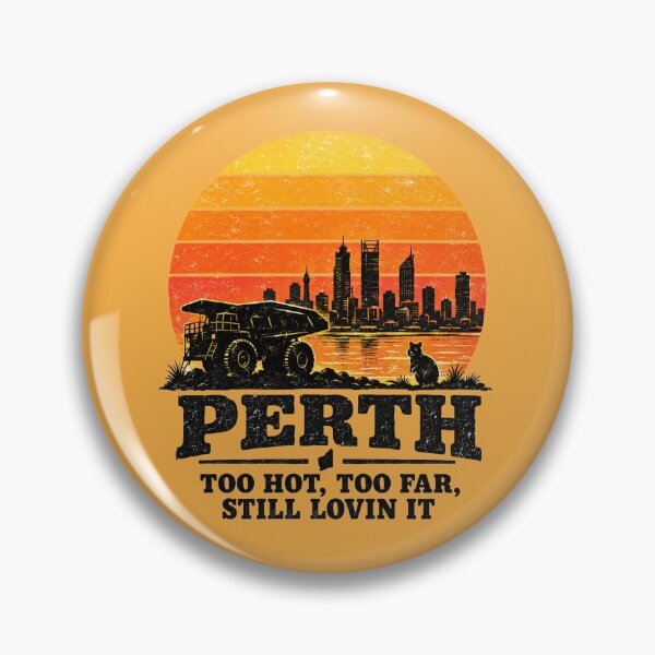 Item preview, Perth Mining Truck Quokka Sunset Retro Slogan designed and sold by Yellowriversss.
