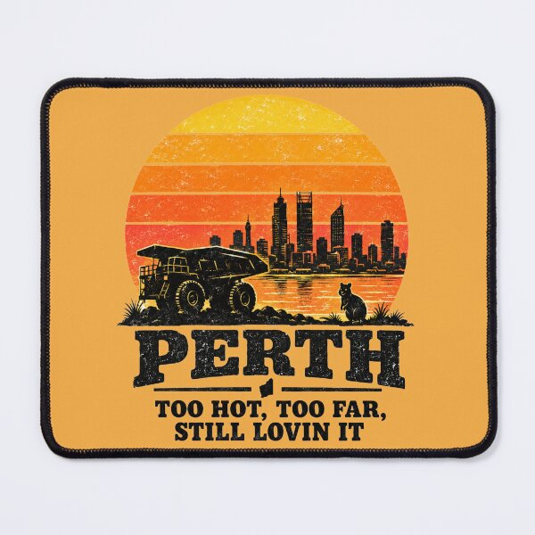 Item preview, Perth Mining Truck Quokka Sunset Retro Slogan designed and sold by Yellowriversss.