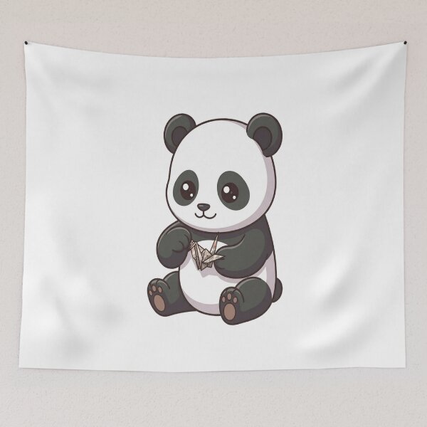 Item preview, Cute Panda Folding Origami Crane designed and sold by Ella_Sketch.