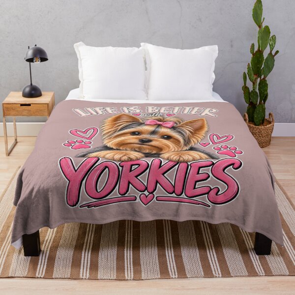 Item preview, Life Is Better With A Yorkie Cute Yorkshire Terrier Lover designed and sold by Yorkie Magic Studio .