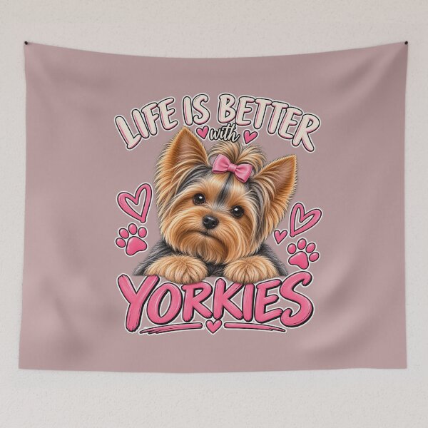 Item preview, Life Is Better With A Yorkie Cute Yorkshire Terrier Lover designed and sold by Yorkie Magic Studio .