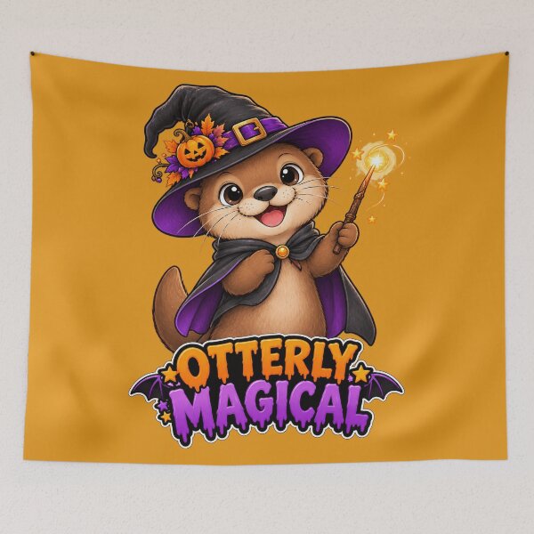 Item preview, Funny Otter Meme Collection - Otterly Magical Cute Halloween Witch Otter designed and sold by MiraLumeStudio.