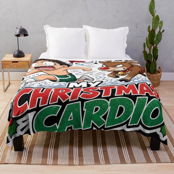 Item preview, My Christmas Cardio – Funny Anime Runner Chased by Angry Reindeer designed and sold by AsotenDesigns.