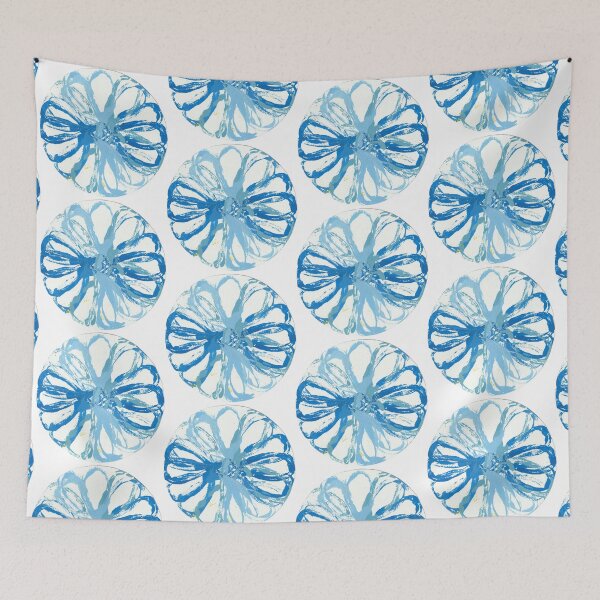 Item preview, Floral Abstract Circle– Experimental Decalcomania Print  designed and sold by Kendica.