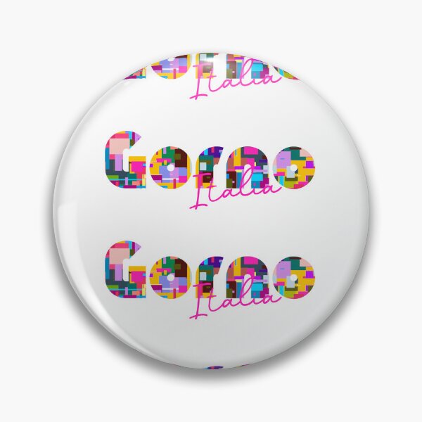 Item preview, Gorno, Bergamo, Italy, Italia, colorful typography design for travellers designed and sold by Wanderful-roads.