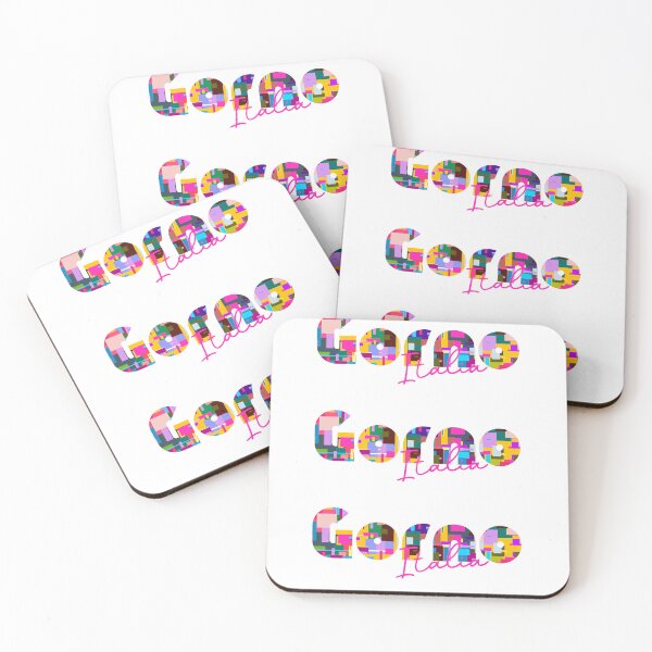 Item preview, Gorno, Bergamo, Italy, Italia, colorful typography design for travellers designed and sold by Wanderful-roads.