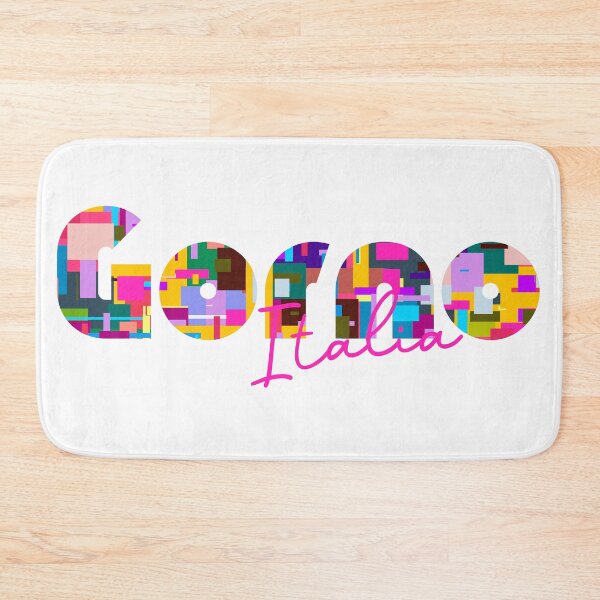 Item preview, Gorno, Bergamo, Italy, Italia, colorful typography design for travellers designed and sold by Wanderful-roads.