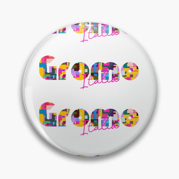 Item preview, Gromo, Bergamo, Italy, Italia, colorful typography design for travellers designed and sold by Wanderful-roads.