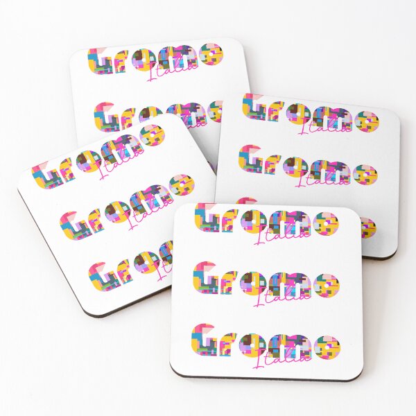 Item preview, Gromo, Bergamo, Italy, Italia, colorful typography design for travellers designed and sold by Wanderful-roads.