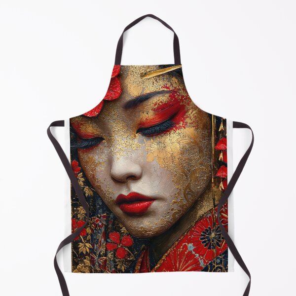Item preview, Elegant Geisha with Floral Accents and Rich Colors designed and sold by Artessie.