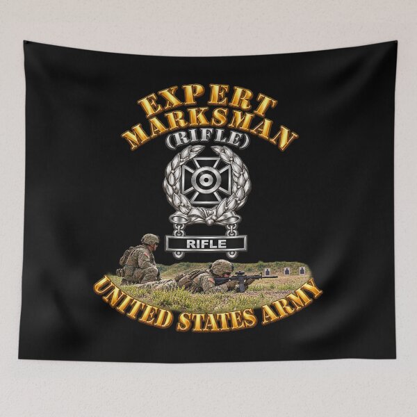 Item preview, Army - Marksman - Expert - Rifle - Range - 3D - Transparent designed and sold by Military Insignia Products.