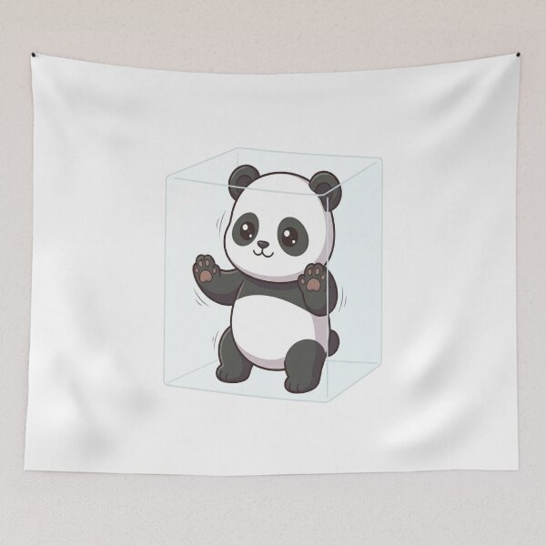 Item preview, Cute Panda Trapped In Box designed and sold by Ella_Sketch.