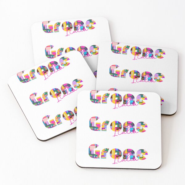Item preview, Grone, Bergamo, Italy, Italia, colorful typography design for travellers designed and sold by Wanderful-roads.