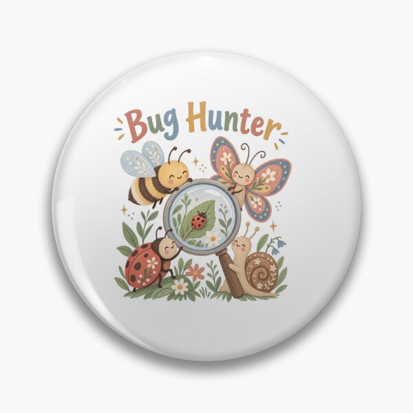 Item preview, Bug Hunter Cute Insects with Magnifying Glass designed and sold by Watercolorsart.