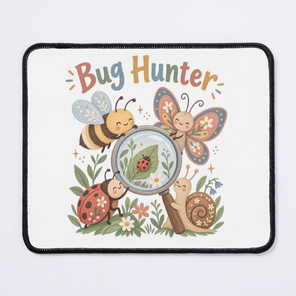 Item preview, Bug Hunter Cute Insects with Magnifying Glass designed and sold by Watercolorsart.