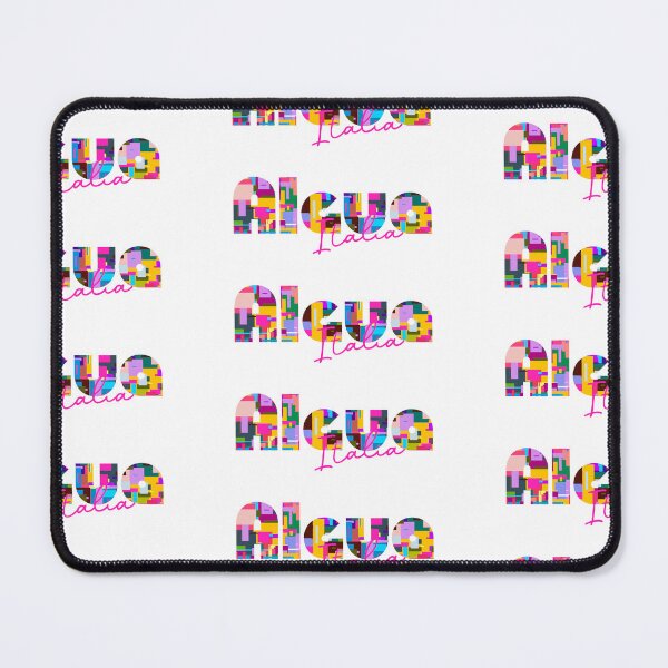 Item preview, Algua, Bergamo, Italy, Italia, colorful typography design for travellers designed and sold by Wanderful-roads.