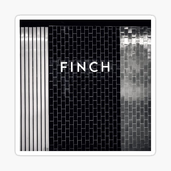 Finch Toronto Subway Station Sign Sticker