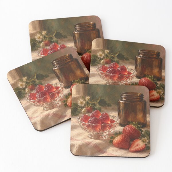 Item preview, Strawberry Still Life – Vintage Style Fruit & Kitchen Art | A Calm Hour designed and sold by Form & Favour.