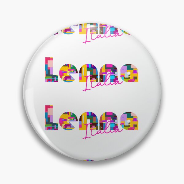 Item preview, Lenna, Bergamo, Italy, Italia, colorful typography design for travellers designed and sold by Wanderful-roads.