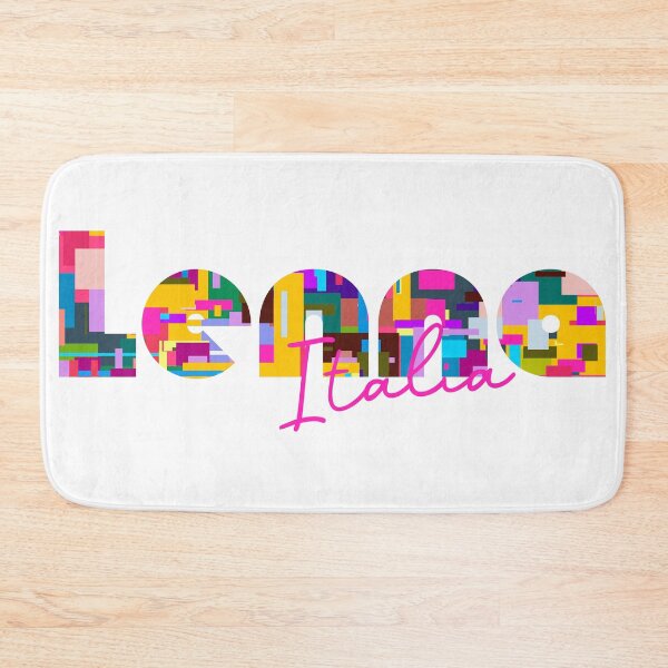 Item preview, Lenna, Bergamo, Italy, Italia, colorful typography design for travellers designed and sold by Wanderful-roads.