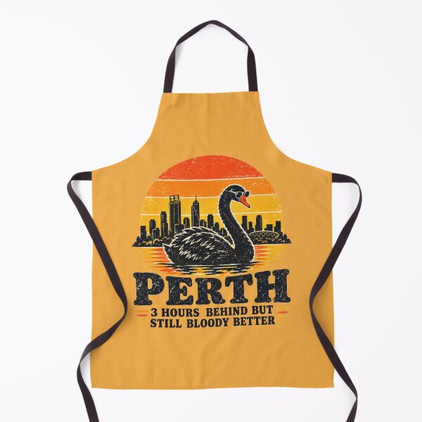 Item preview, Perth Black Swan Sunset Retro Slogan Skyline designed and sold by Yellowriversss.