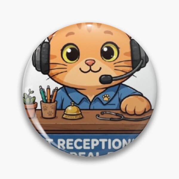 Item preview, Vet Receptionist The Real Boss Funny Cat Reception Desk designed and sold by ReginaNunn.
