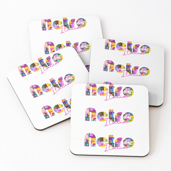 Item preview, Netro, Biella, Italy, Italia, colorful typography design for travellers designed and sold by Wanderful-roads.