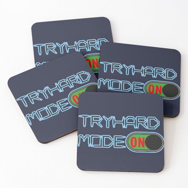 Item preview, Tryhard Mode ON! designed and sold by Raccoon-CatART.