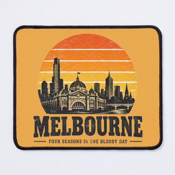 Item preview, Melbourne Retro Sunset Flinders Street Station Souvenir designed and sold by Yellowriversss.