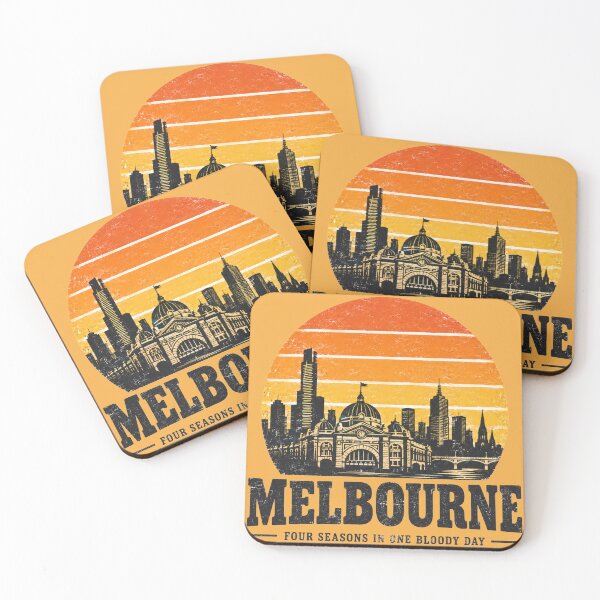 Item preview, Melbourne Retro Sunset Flinders Street Station Souvenir designed and sold by Yellowriversss.