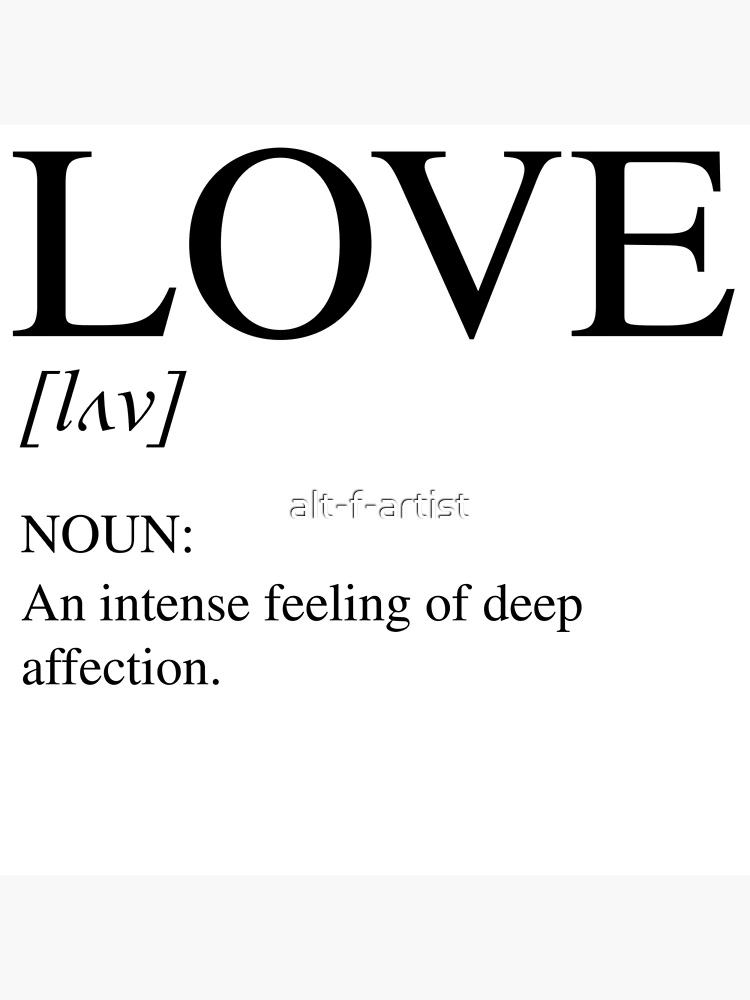 Love Definition Print Love Dictionary Art Love (Instant Download) 