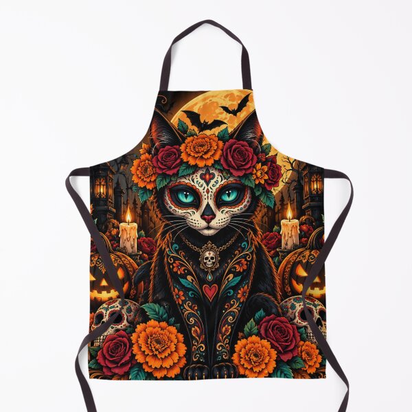 Item preview, Halloween and Black Cat Calavera designed and sold by JaroDesign2023.
