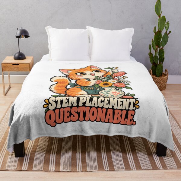 Artikelvorschau, Stem Placement Questionable Funny Florist Cat entworfen und verkauft von MOTIFOLK.