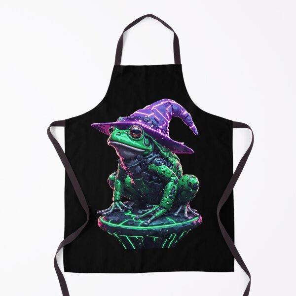 Item preview, Cyberpunk Mecha Frog Wizard Neon Purple Hat designed and sold by Cyber Gold Studio.