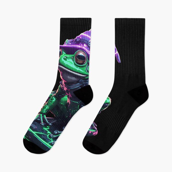 Item preview, Cyberpunk Mecha Frog Wizard Neon Purple Hat designed and sold by Cyber Gold Studio.